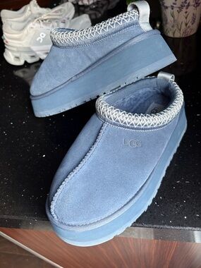 UGG Women's Blue Suede Platform Talisman